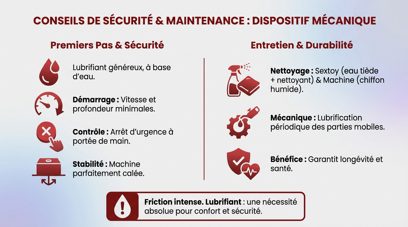 conseils sécurité et hygiène  d'une fuck machine