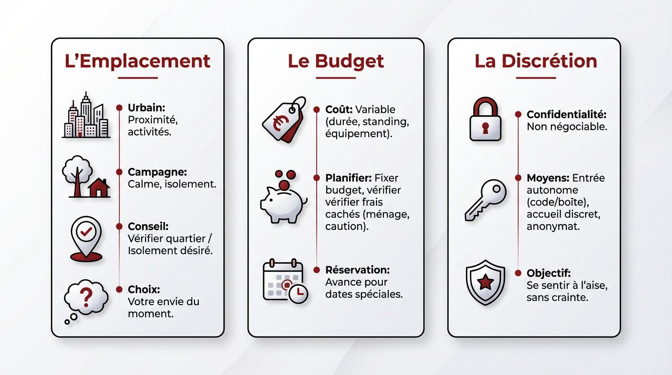 Critères de choix pour une love room idéale : budget, emplacement et discrétion