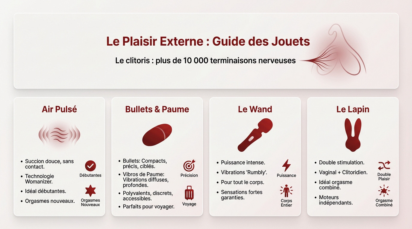 Sélection de sextoys pour la stimulation clitoridienne externe