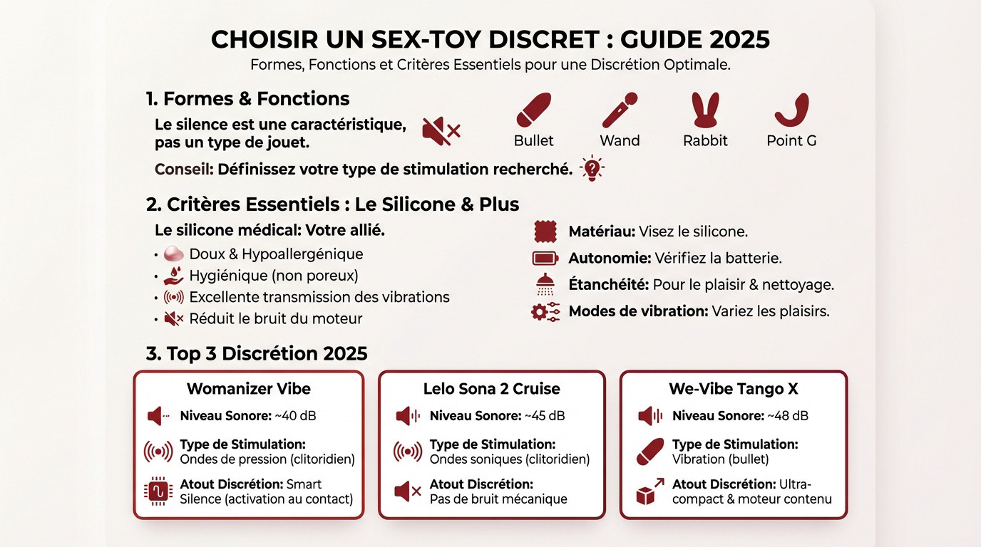 Sélection de vibromasseurs silencieux et discrets