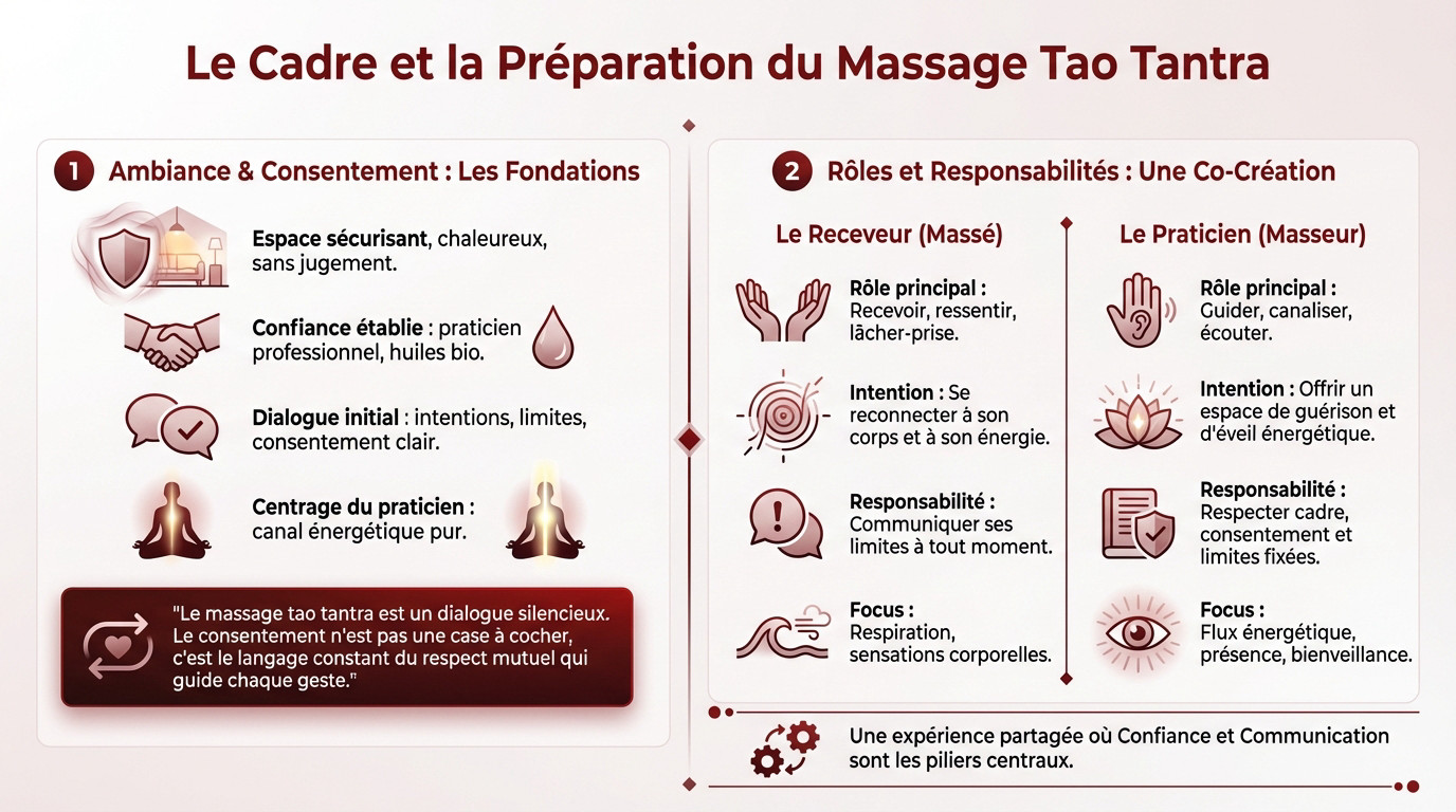 préparation rituelle pour une séance de massage tao tantra