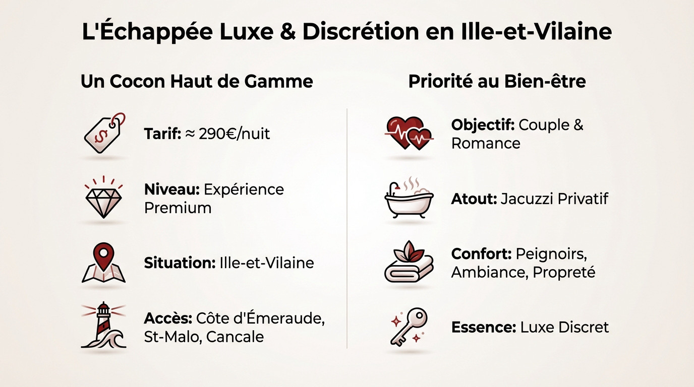 Love room "L'Expérience Enchanteresse" avec jacuzzi privatif en Ille-et-Vilaine