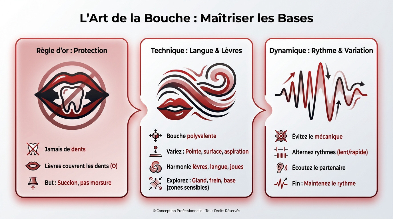 Technique de la bouche pour une fellation réussie sans les dents