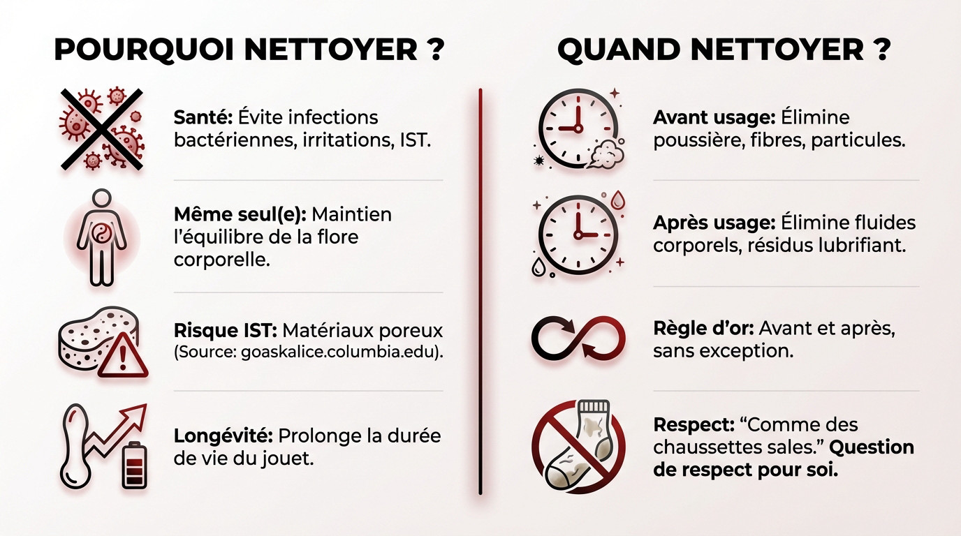 Nettoyage des jouets intimes avant et après utilisation pour une hygiène parfaite