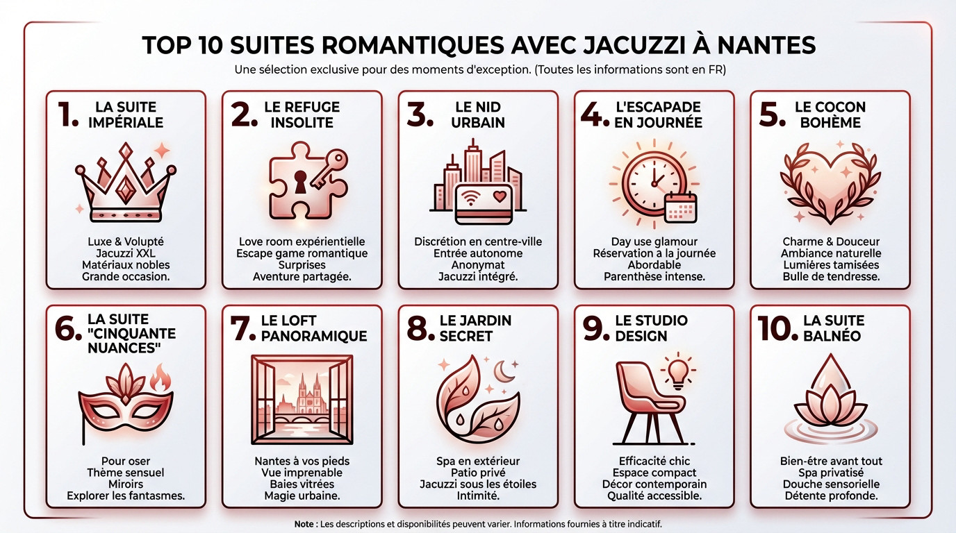 Top 10 des meilleures love rooms à Nantes