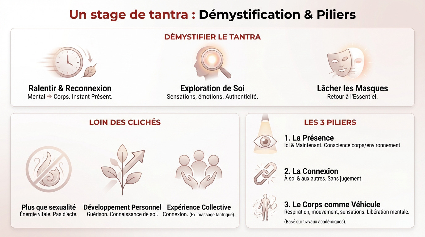 stage de tantra axé sur la présence et la connexion authentique