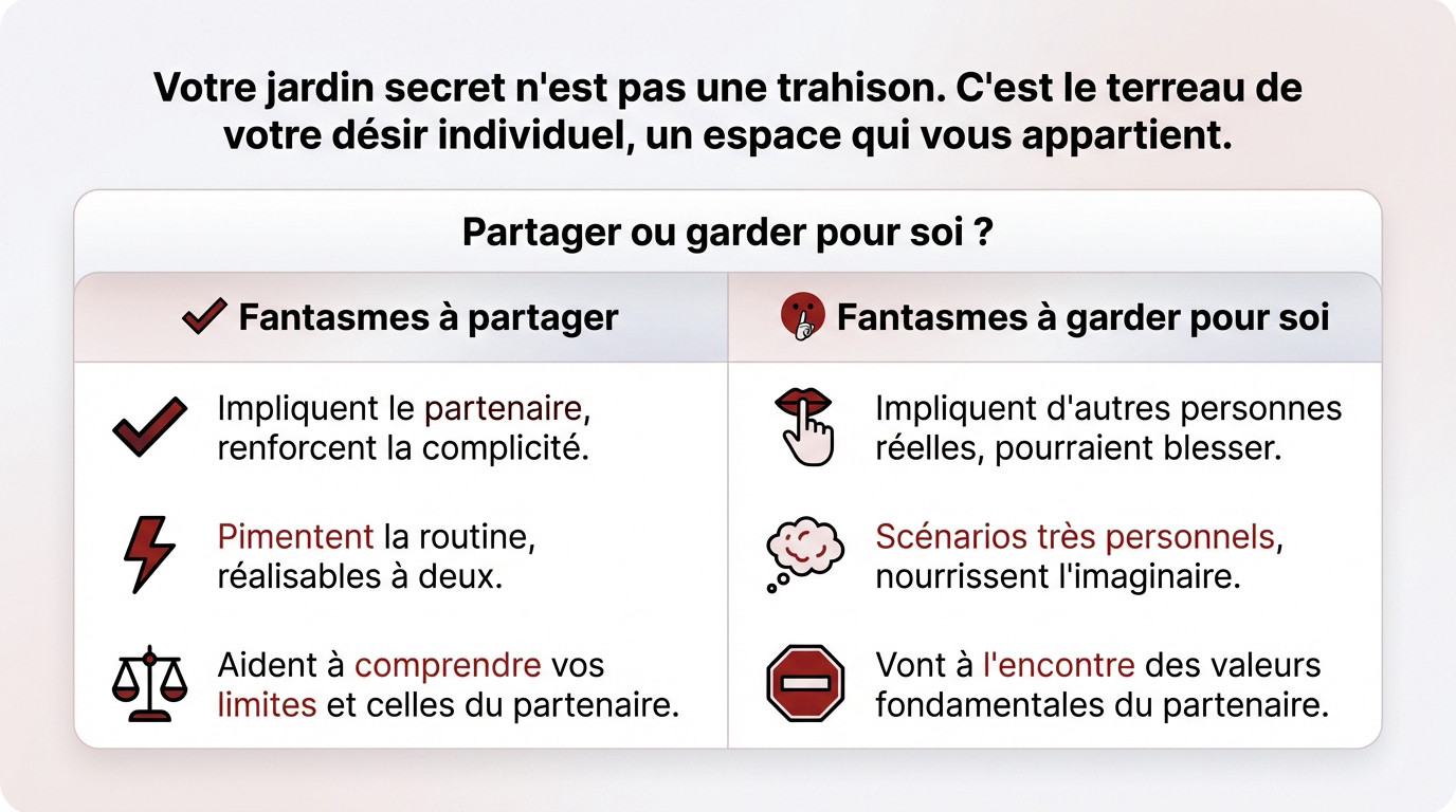 Fantasmes et désirs intimes: les partager ou les garder pour soi ?