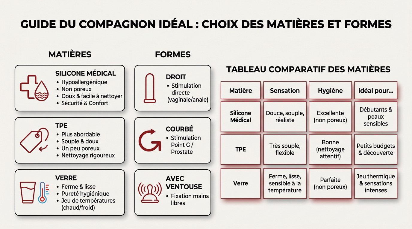 Guide pour choisir la matière et la forme idéale de son mini gode